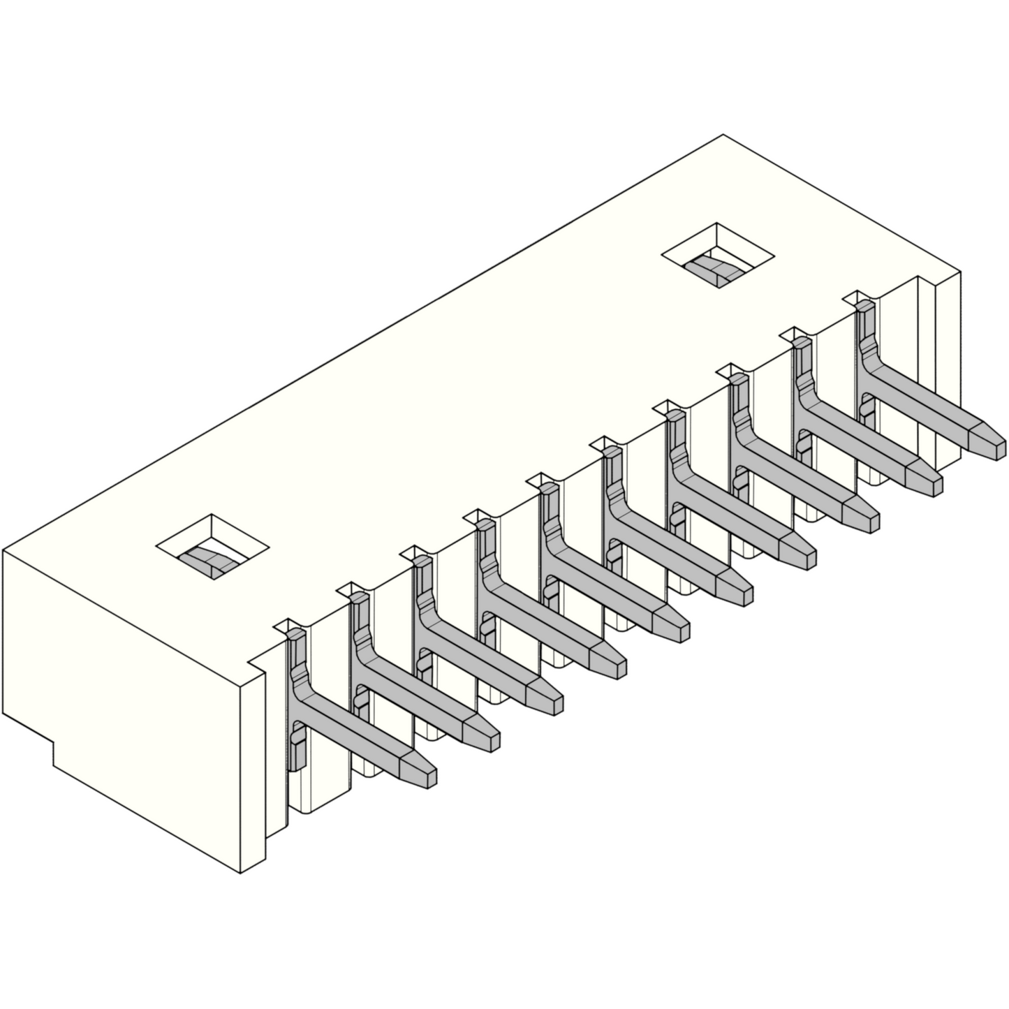 1.25 Straight PCB Socket 10-pin