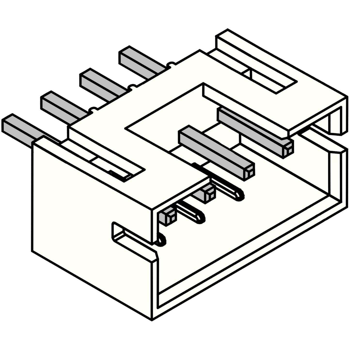 PH Straight PCB Socket 4-pin