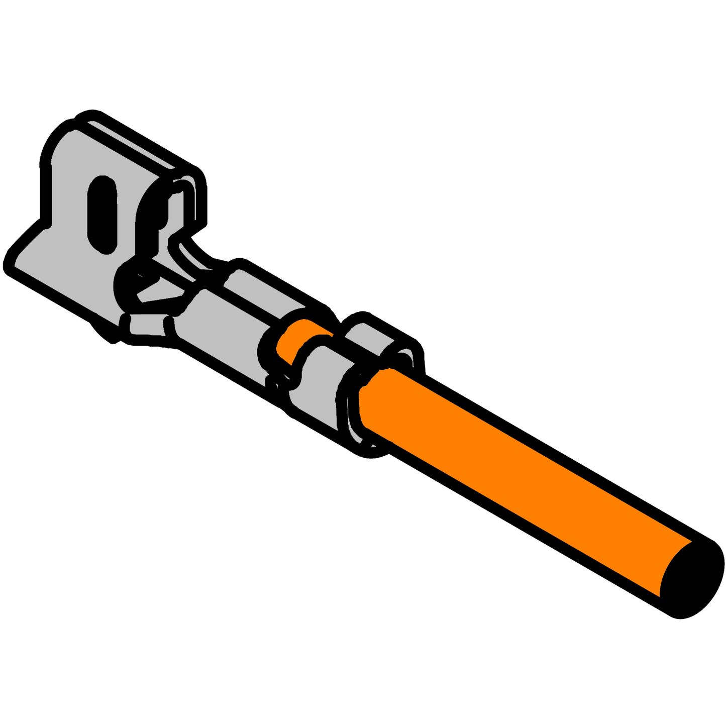 PH Crimped Wire 200mm (Plug Crimp, Stripped & Tinned)