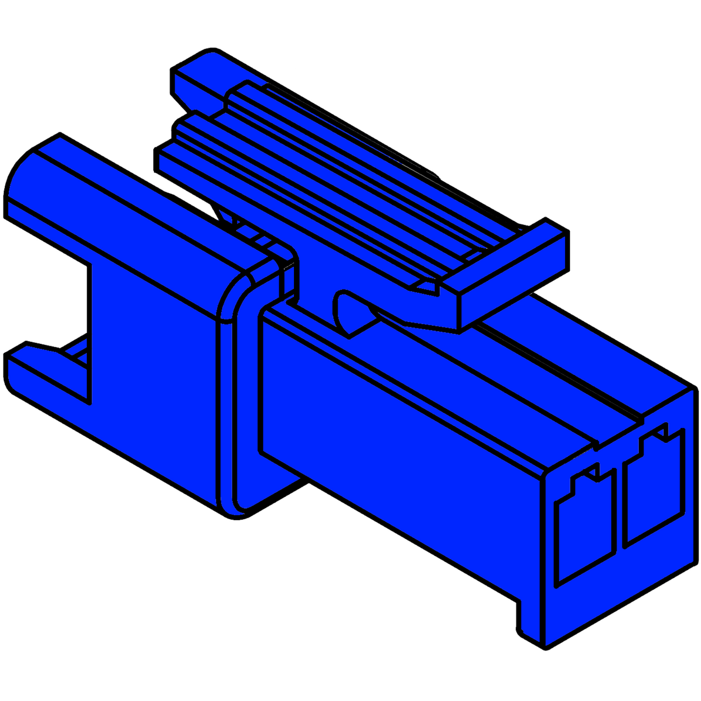 SM Wire Socket Housing 2-pin Blue