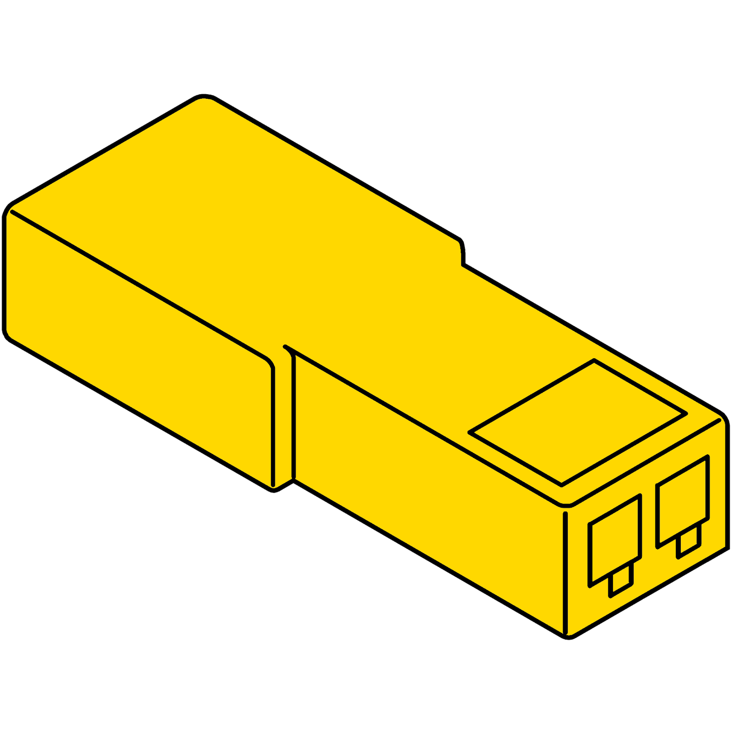 SY Wire Socket Housing 2-pin Yellow