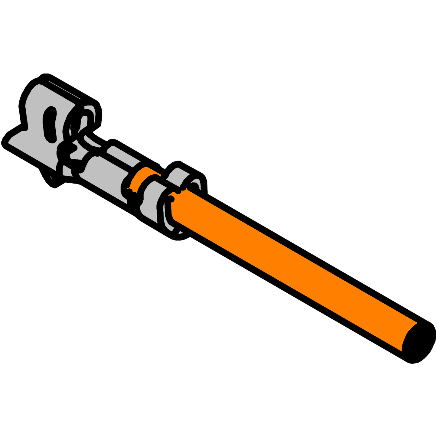 ZH Crimped Wire 200mm (Plug Crimp, Plug Crimp)