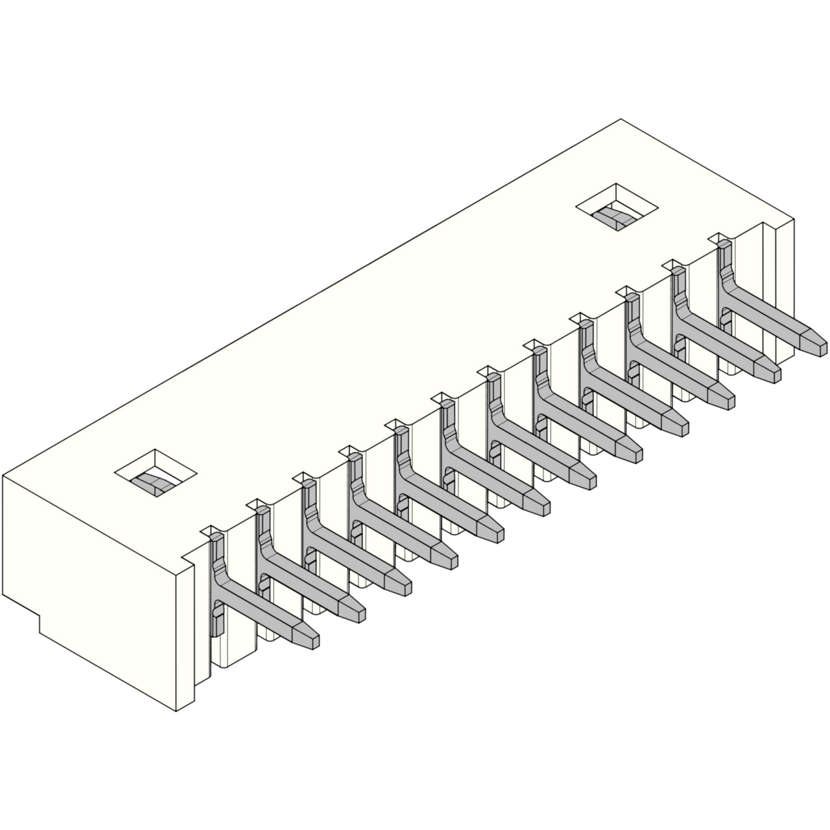 1.25 Straight PCB Socket 12-pin – Komodo Electronics