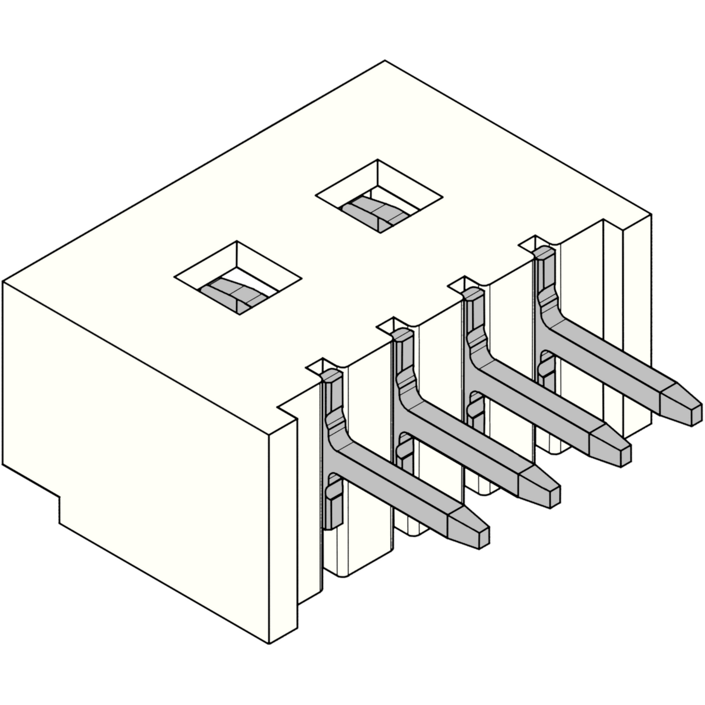 1.25 Straight PCB Socket 4-pin