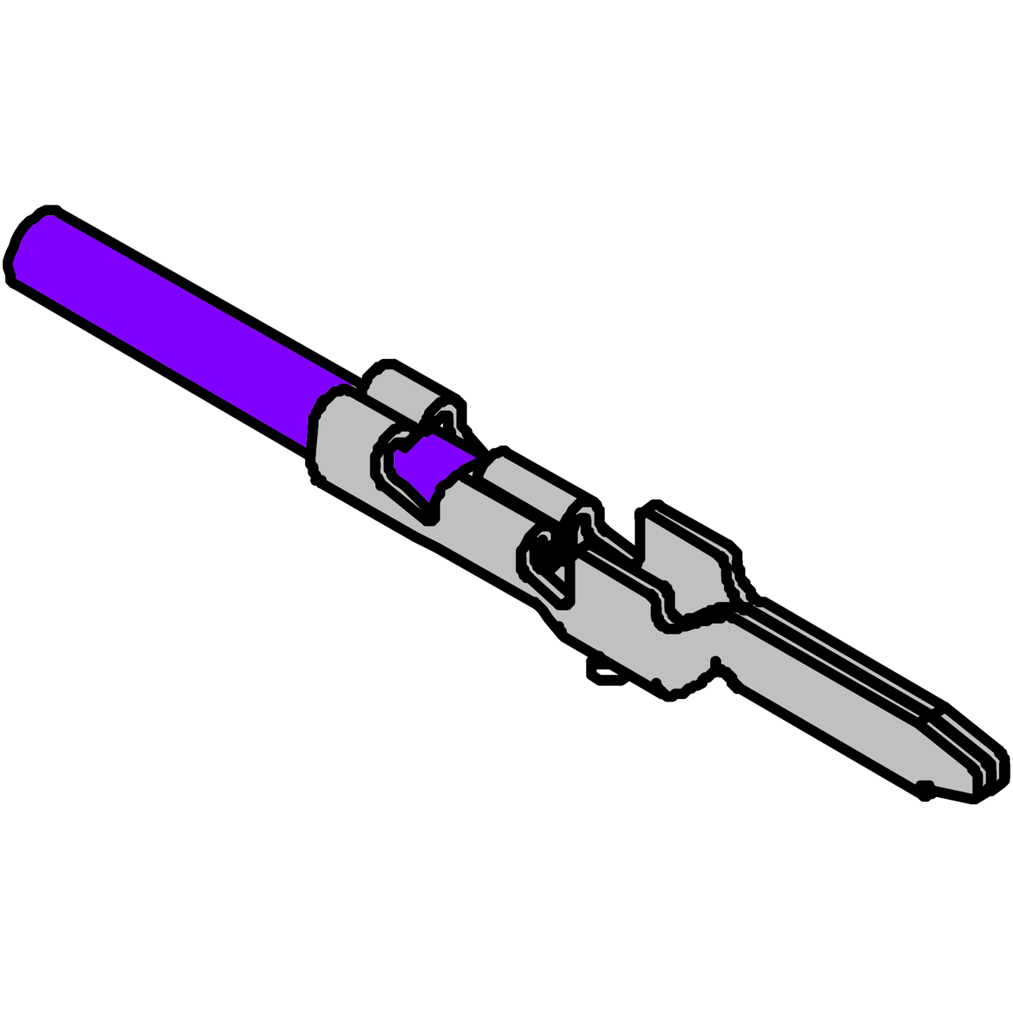 1.25 Crimped Wire 200mm (Wire Socket Crimp, Stripped & Tinned)