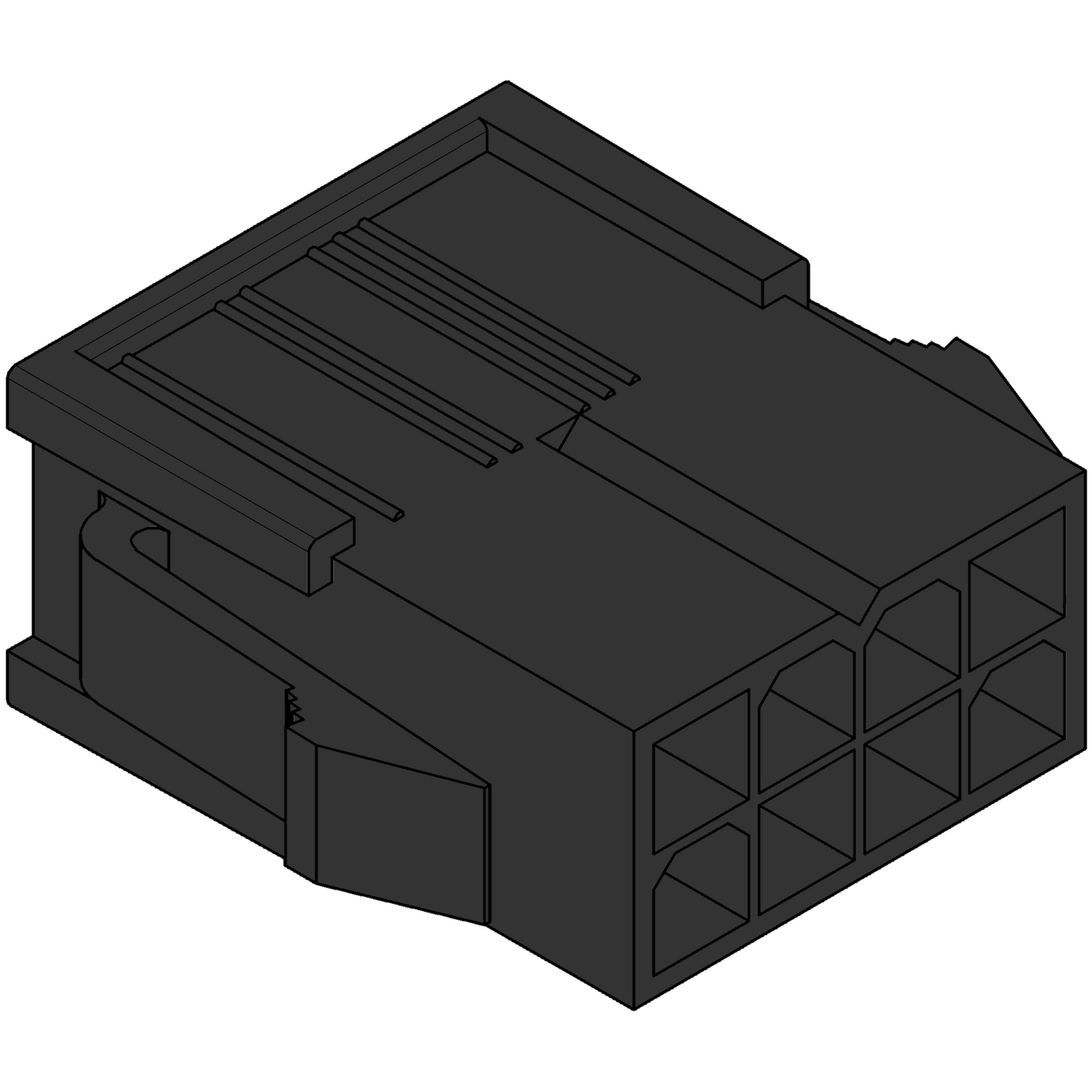 5559 Double Row Wire Socket Housing 8-pin Black