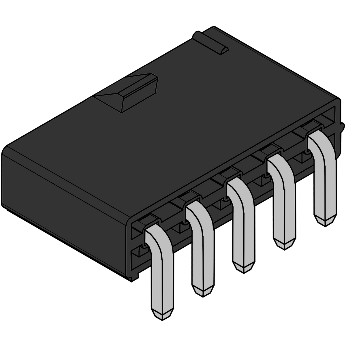 5569 Angled PCB Socket 5-pin Black – Komodo Electronics