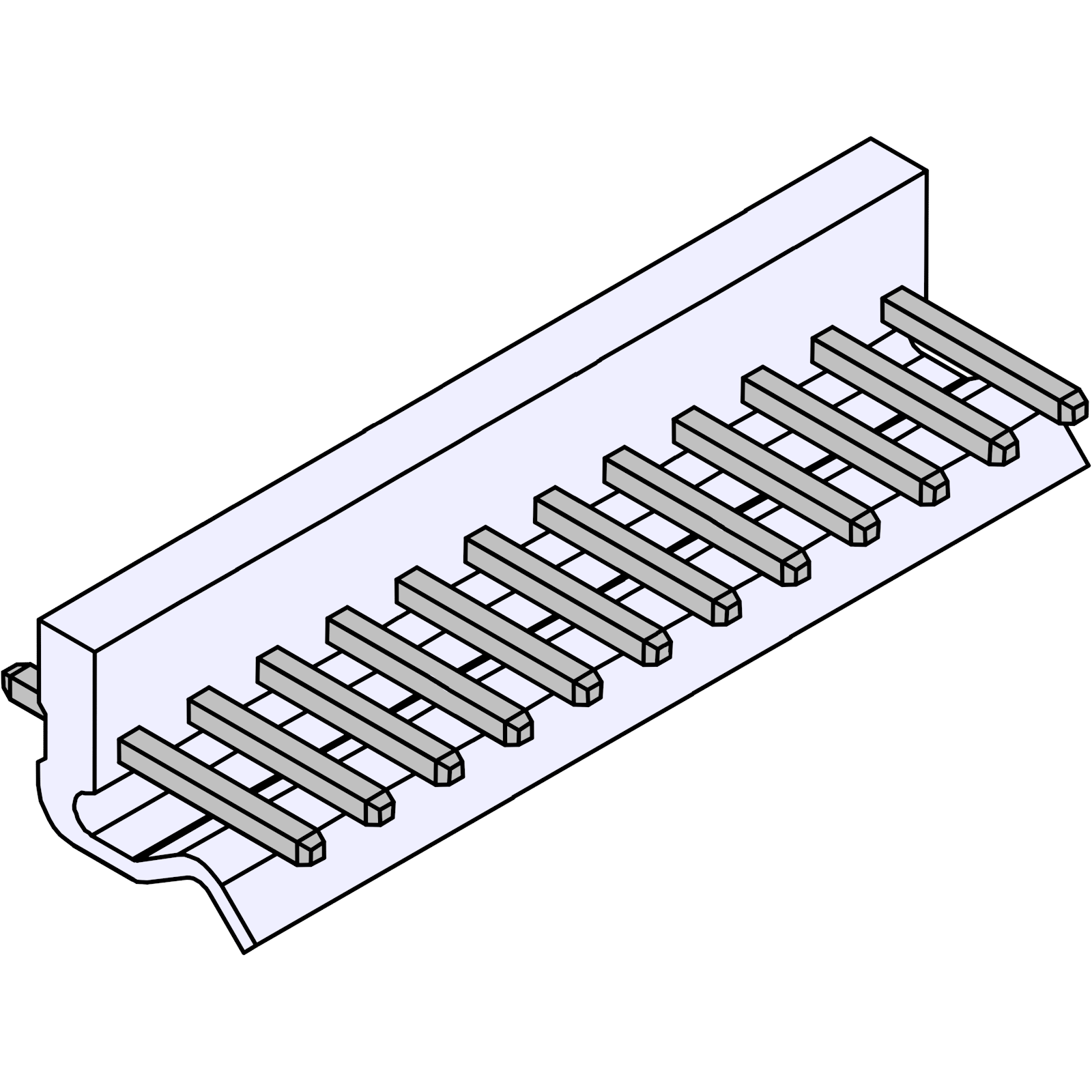 CH Straight PCB Socket 12-pin – Komodo Electronics