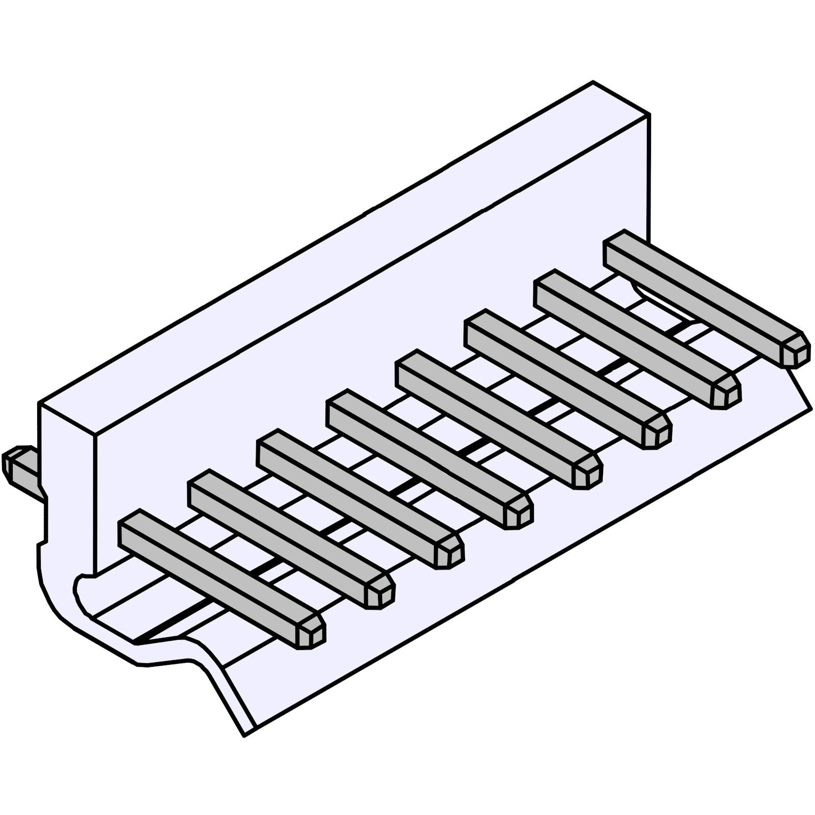 CH Straight PCB Socket 8-pin – Komodo Electronics