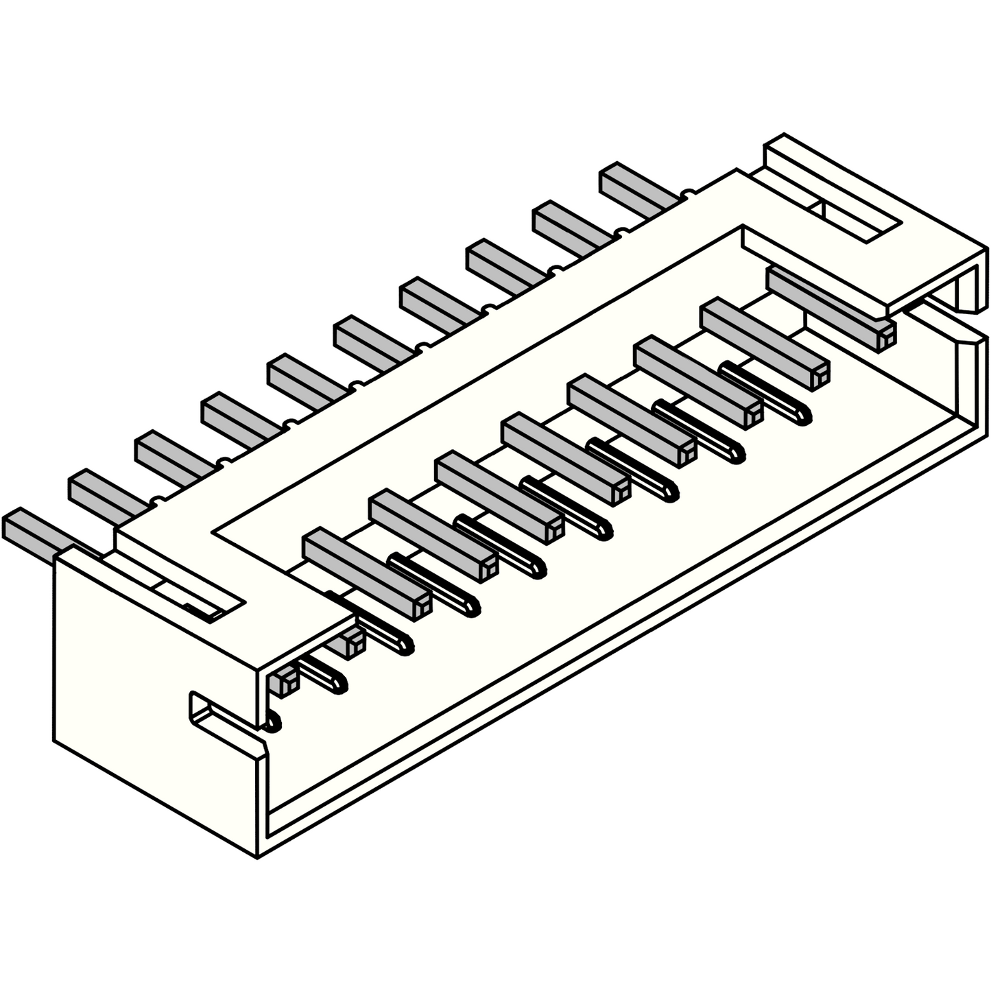 PH Straight PCB Socket 10-pin