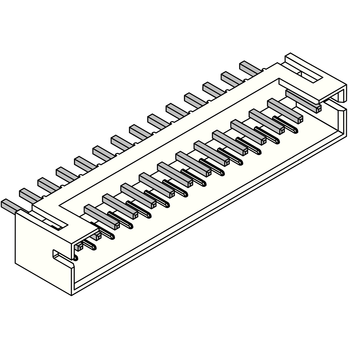 PH Straight PCB Socket 14-pin