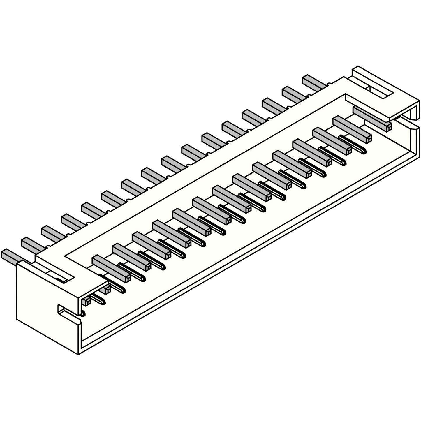 PH Straight PCB Socket 16-pin
