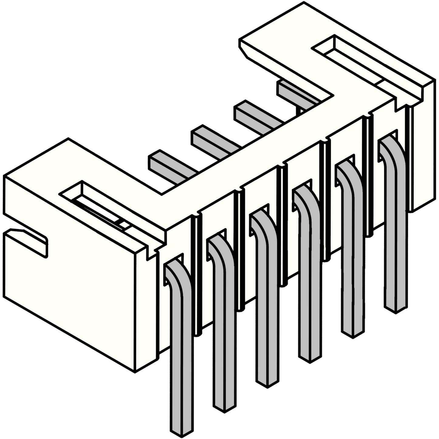 PH Angled PCB Socket 6-pin