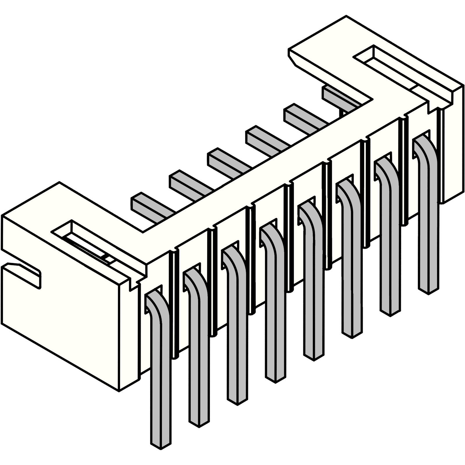 PH Angled PCB Socket 8-pin – Komodo Electronics