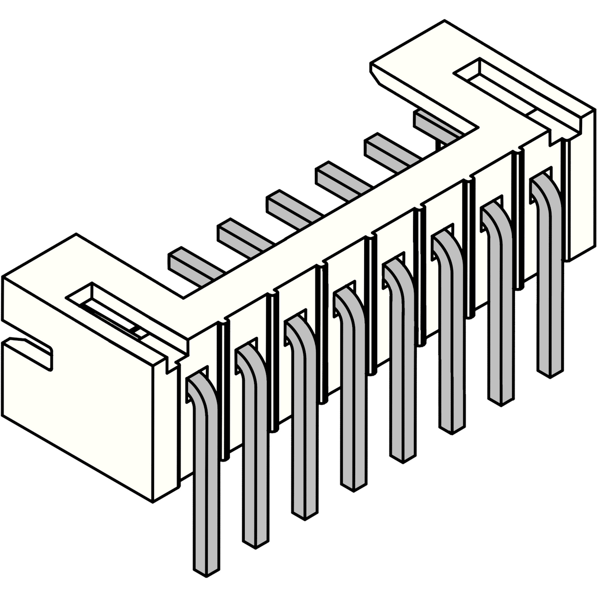 PH Angled PCB Socket 8-pin – Komodo Electronics