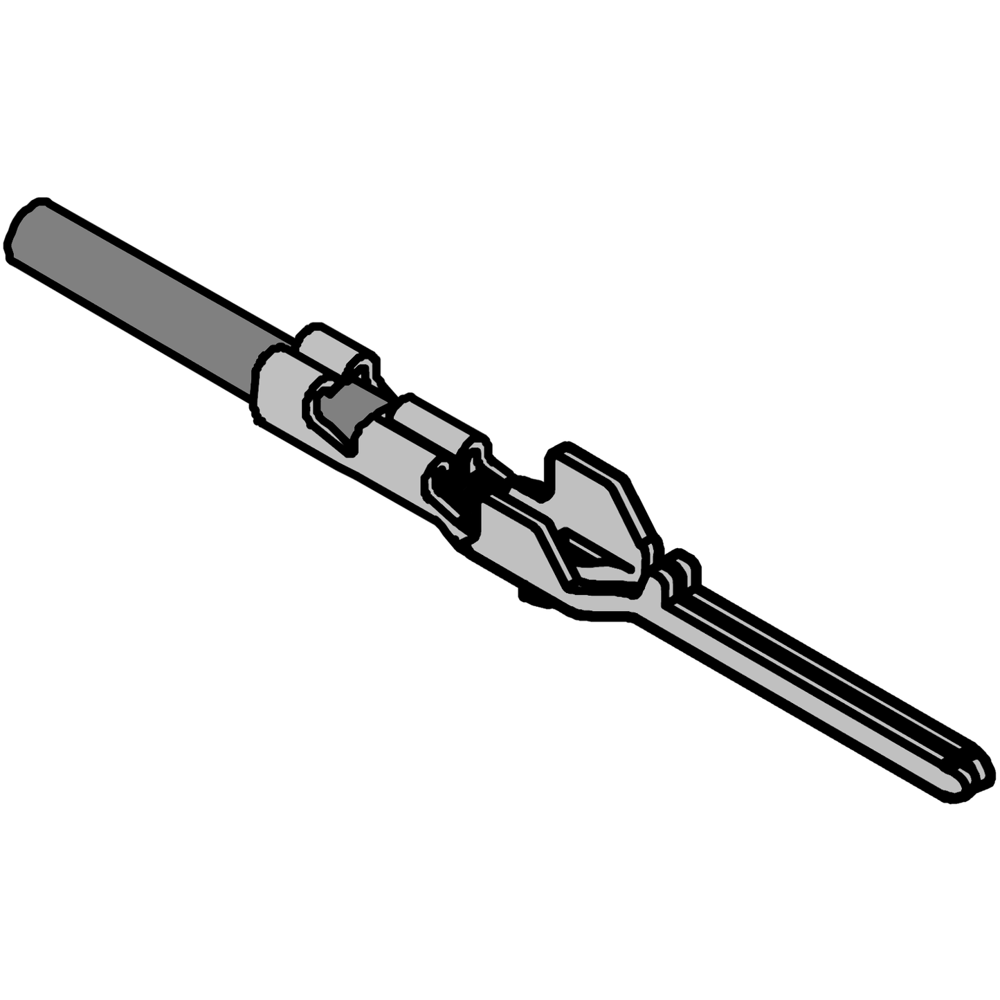 PH Crimped Wire 200mm (Wire Socket Crimp, Stripped & Tinned)