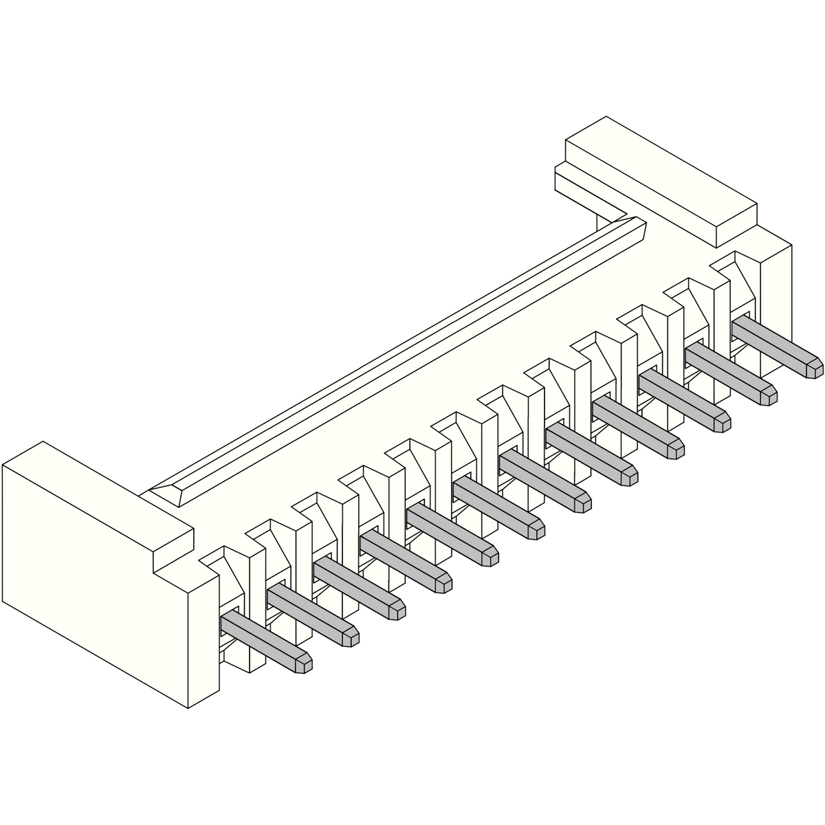Pcb Pin Socket PHB Straight PCB Socket 12-pin – Komodo Electronics