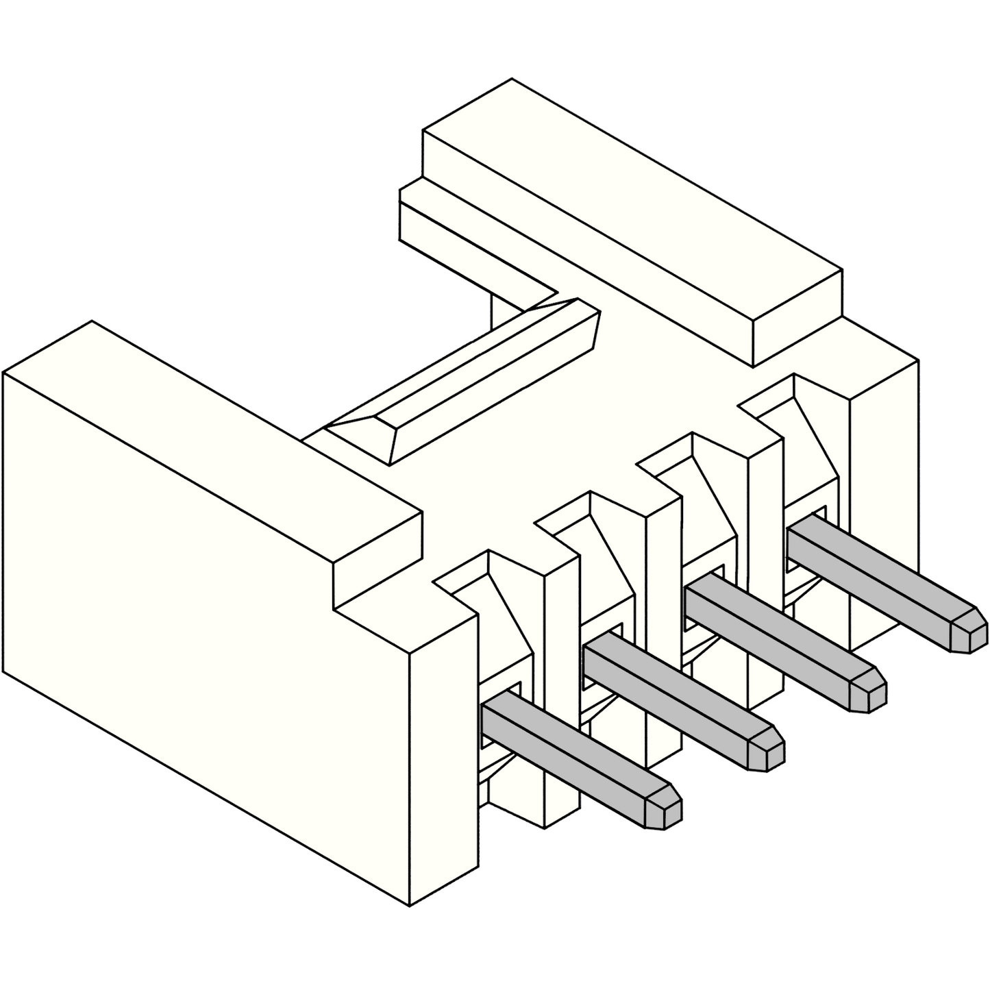 PHB Straight PCB Socket 4-pin