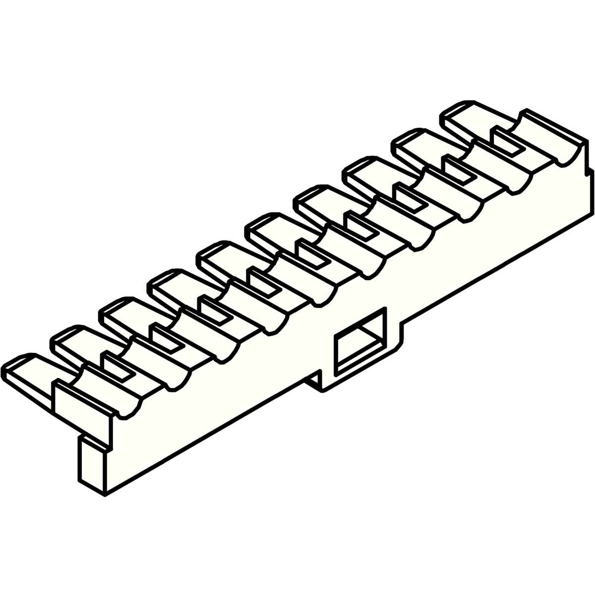 SM Wire Socket Housing Retainer 10-pin White – Komodo Electronics
