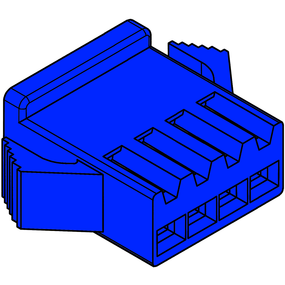 SM Plug Housing 4-pin Blue – Komodo Electronics