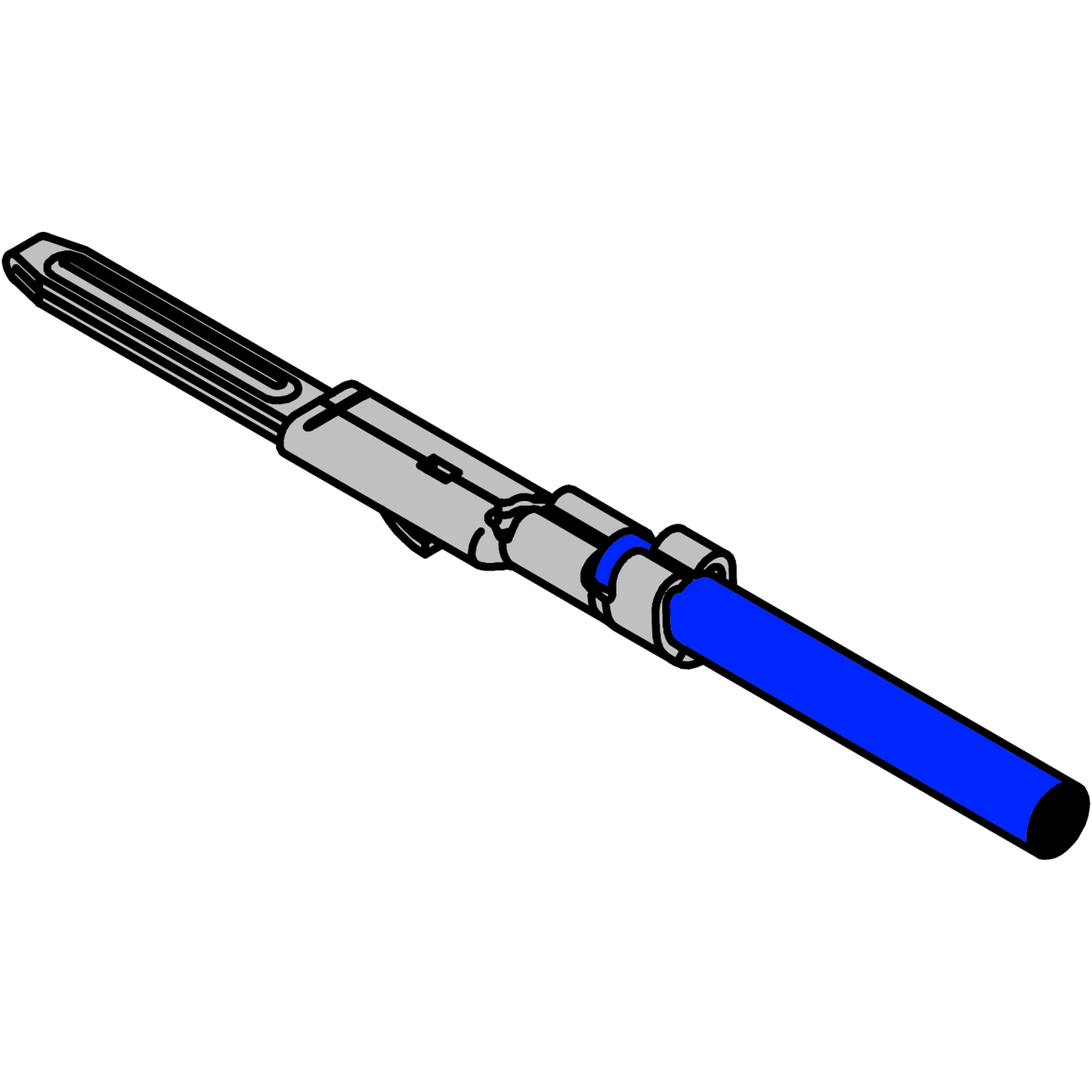 SM Crimped Wire 200mm (Wire Socket Crimp, Stripped & Tinned)