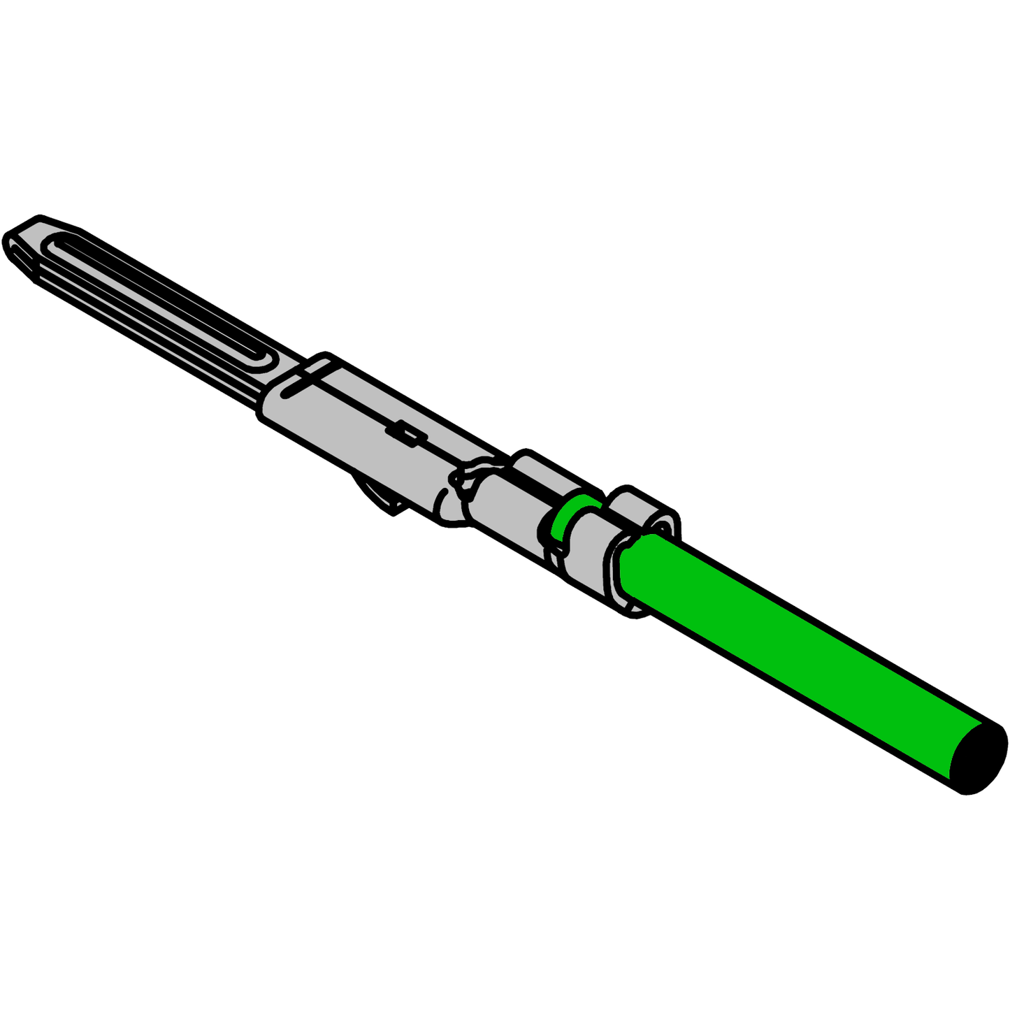 SM Crimped Wire 200mm (Wire Socket Crimp, Stripped & Tinned)