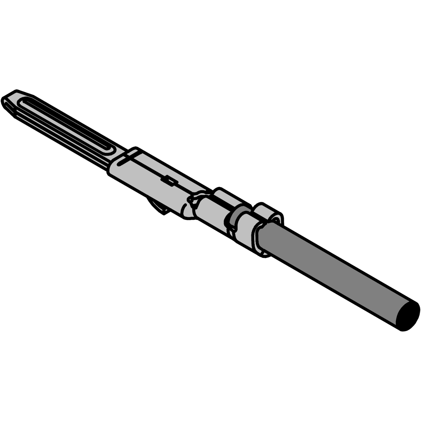 SM Crimped Wire 200mm (Wire Socket Crimp, Stripped & Tinned)