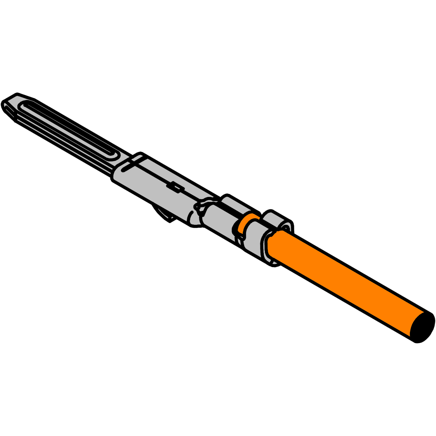 SM Crimped Wire 200mm (Wire Socket Crimp, Stripped & Tinned)