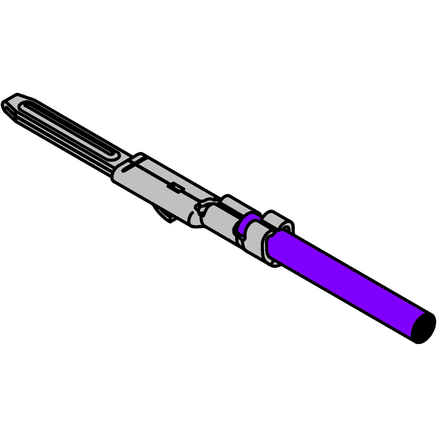 SM Crimped Wire 200mm (Wire Socket Crimp, Stripped & Tinned)