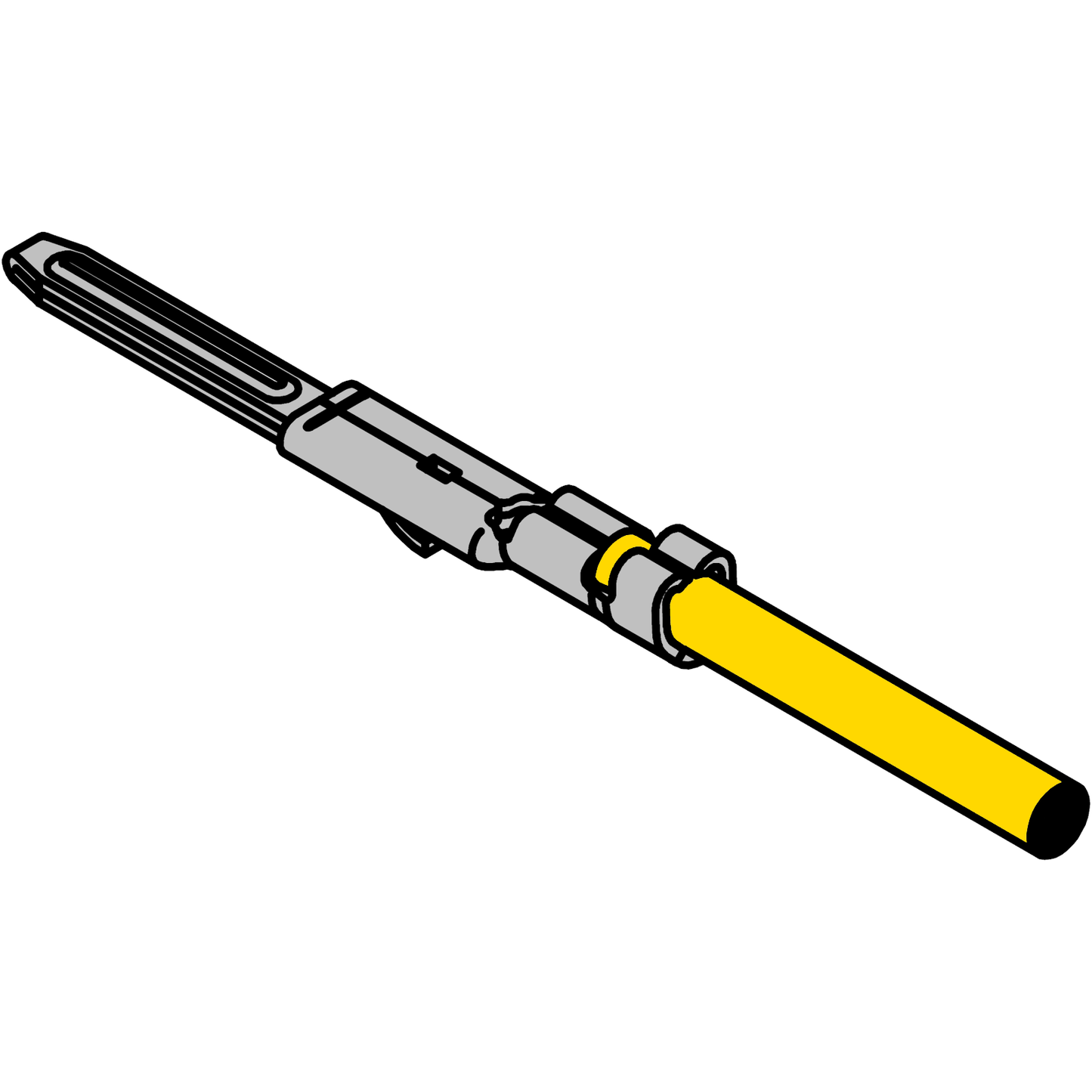 SM Crimped Wire 200mm (Wire Socket Crimp, Stripped & Tinned)