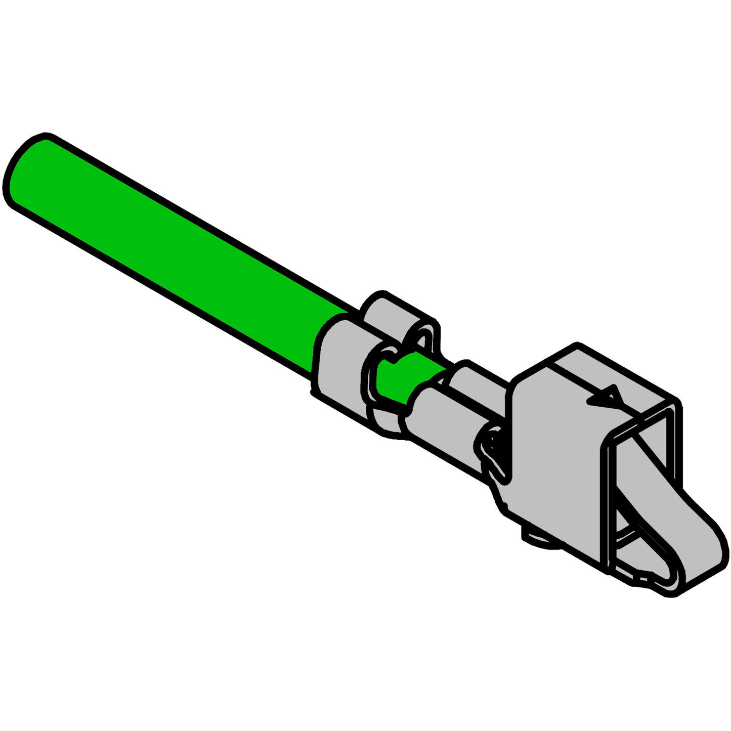 SM Crimped Wire 200mm (Plug Crimp, Stripped & Tinned)