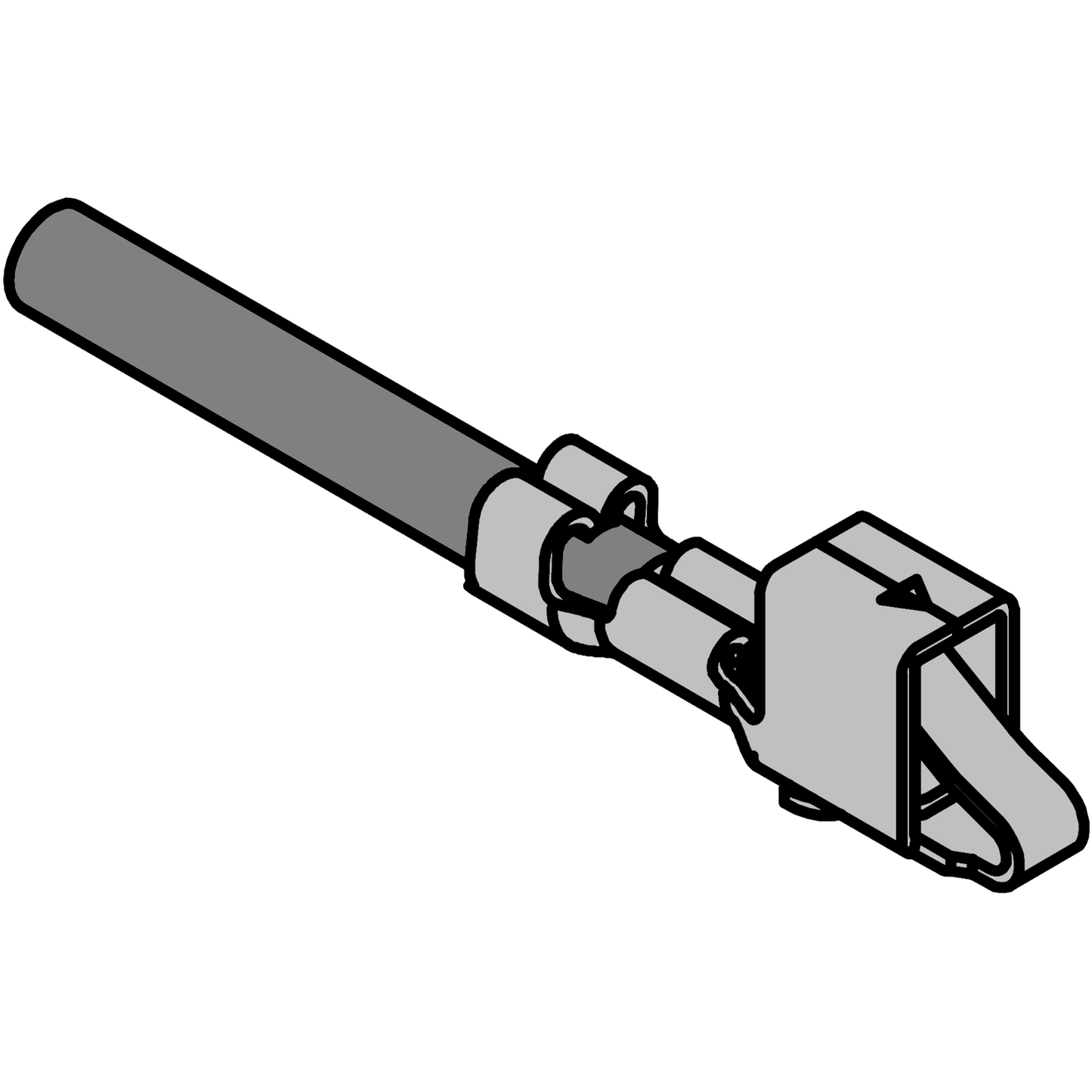 SM Crimped Wire 200mm (Plug Crimp, Stripped & Tinned)