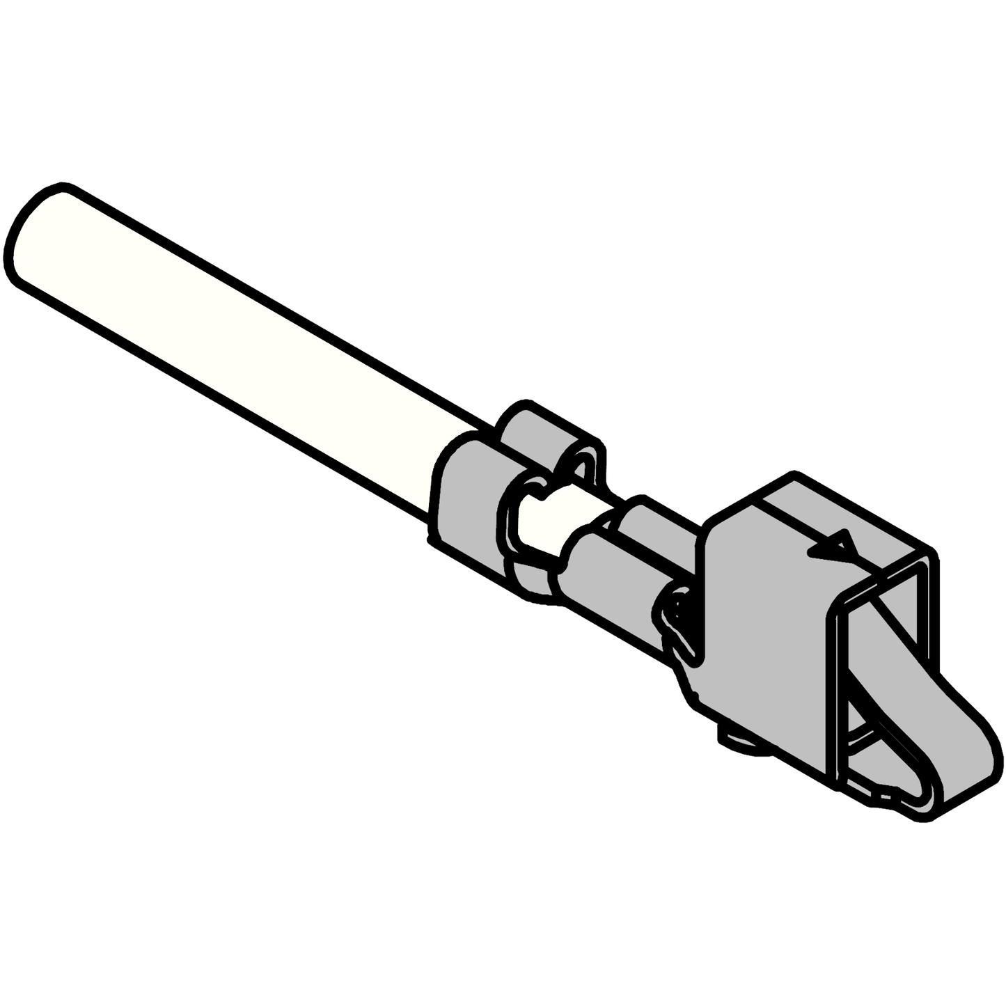 SM Crimped Wire 200mm (Plug Crimp, Stripped & Tinned)