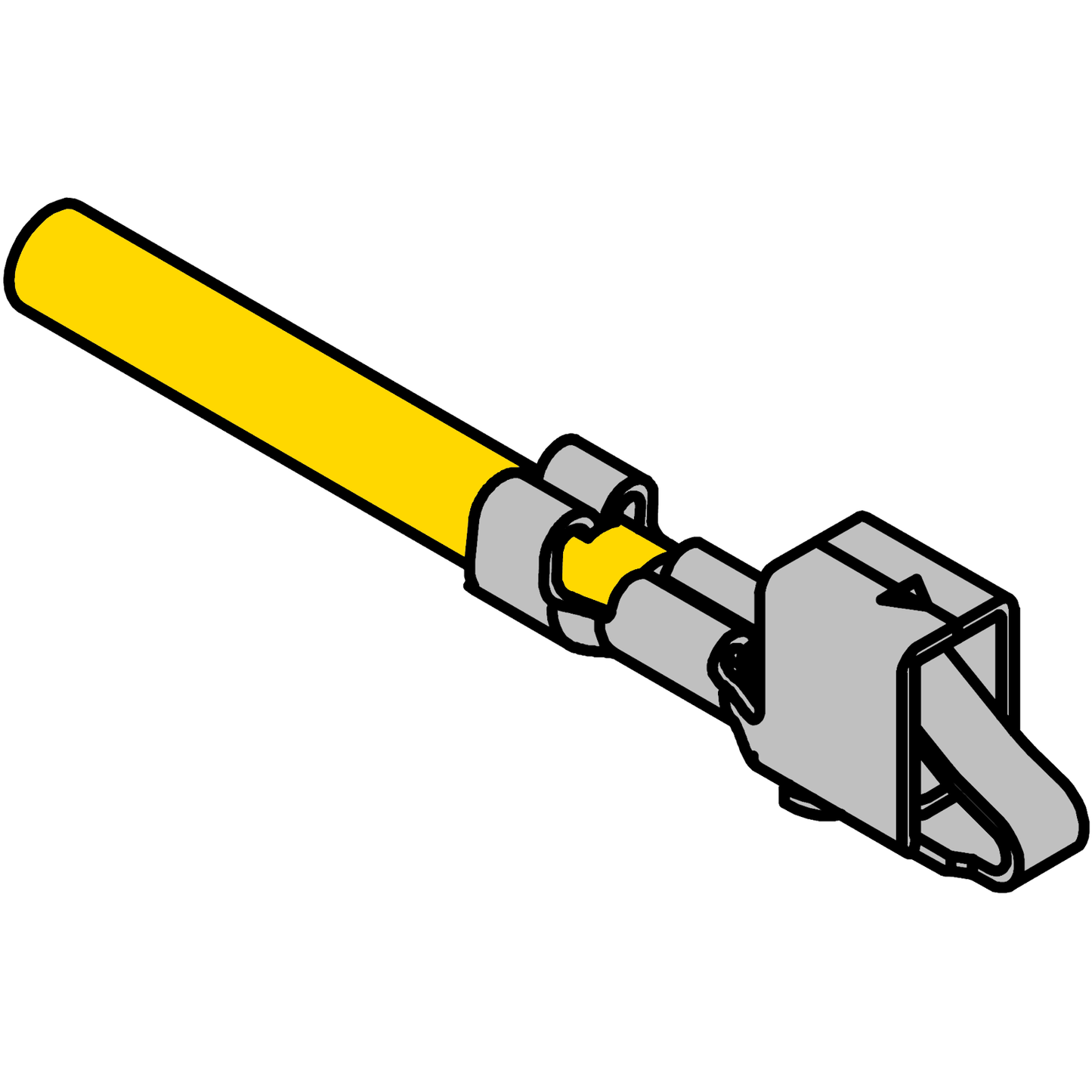 SM Crimped Wire 200mm (Plug Crimp, Stripped & Tinned)