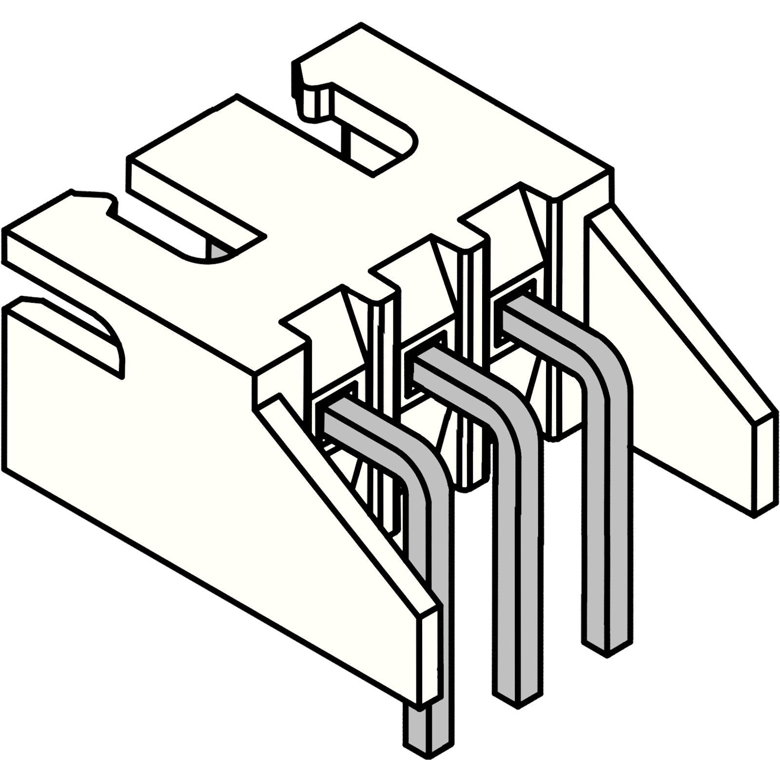 XH Angled Supported PCB Socket 3-pin – Komodo Electronics