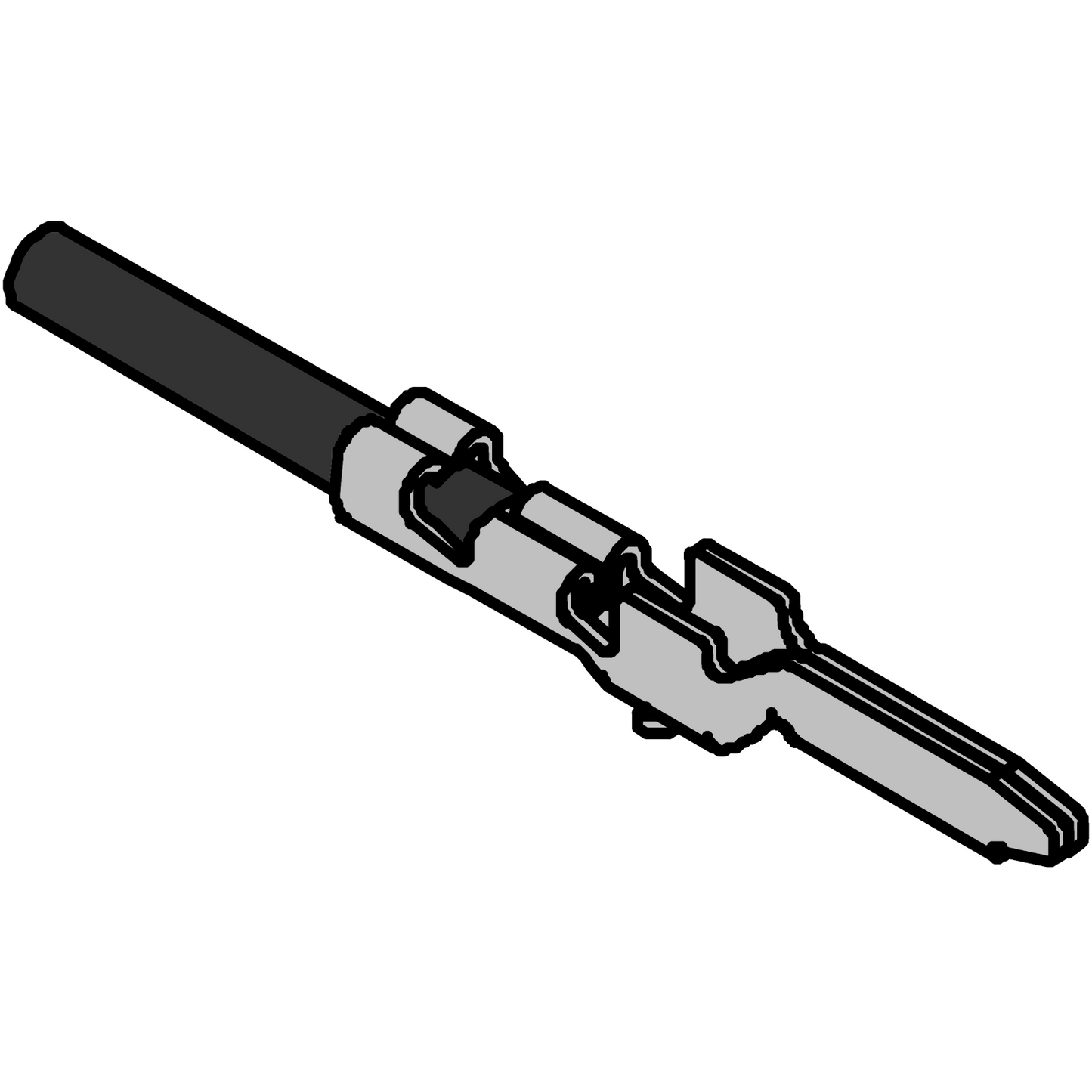 XH Crimped Wire 200mm (Wire Socket Crimp, Stripped & Tinned)