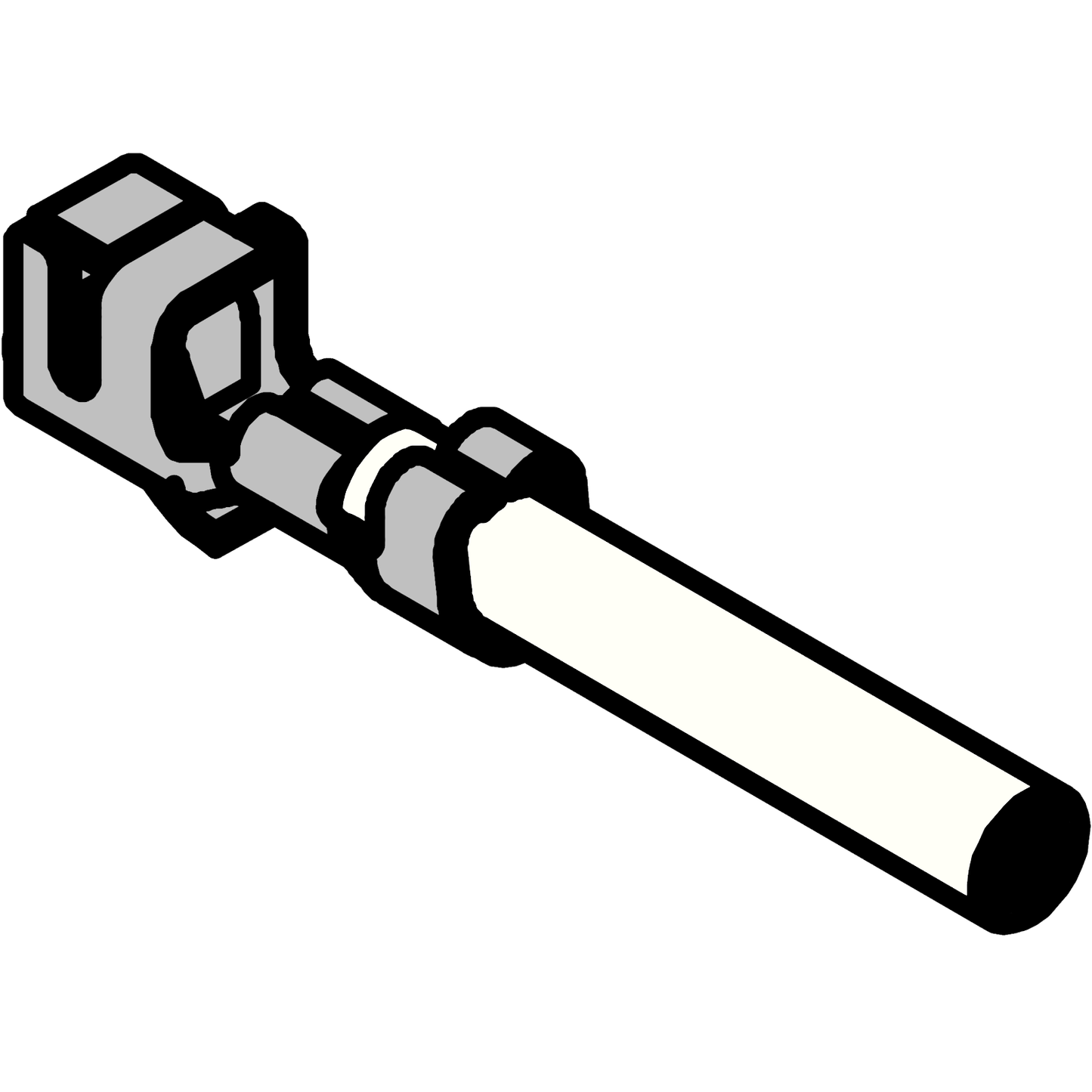 XH Crimped Wire 200mm (Plug Crimp, Stripped & Tinned)